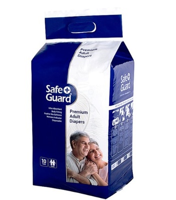 Safeguard Adult Diapers Medium 10s Pack